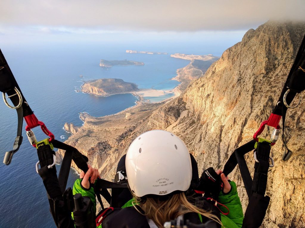 paragliding in crete